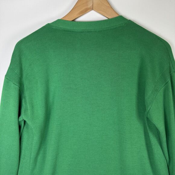 Talbots Petite Medium Green Cardigan Sweater Button Front Long Sleeve Preppy - Picture 4 of 13